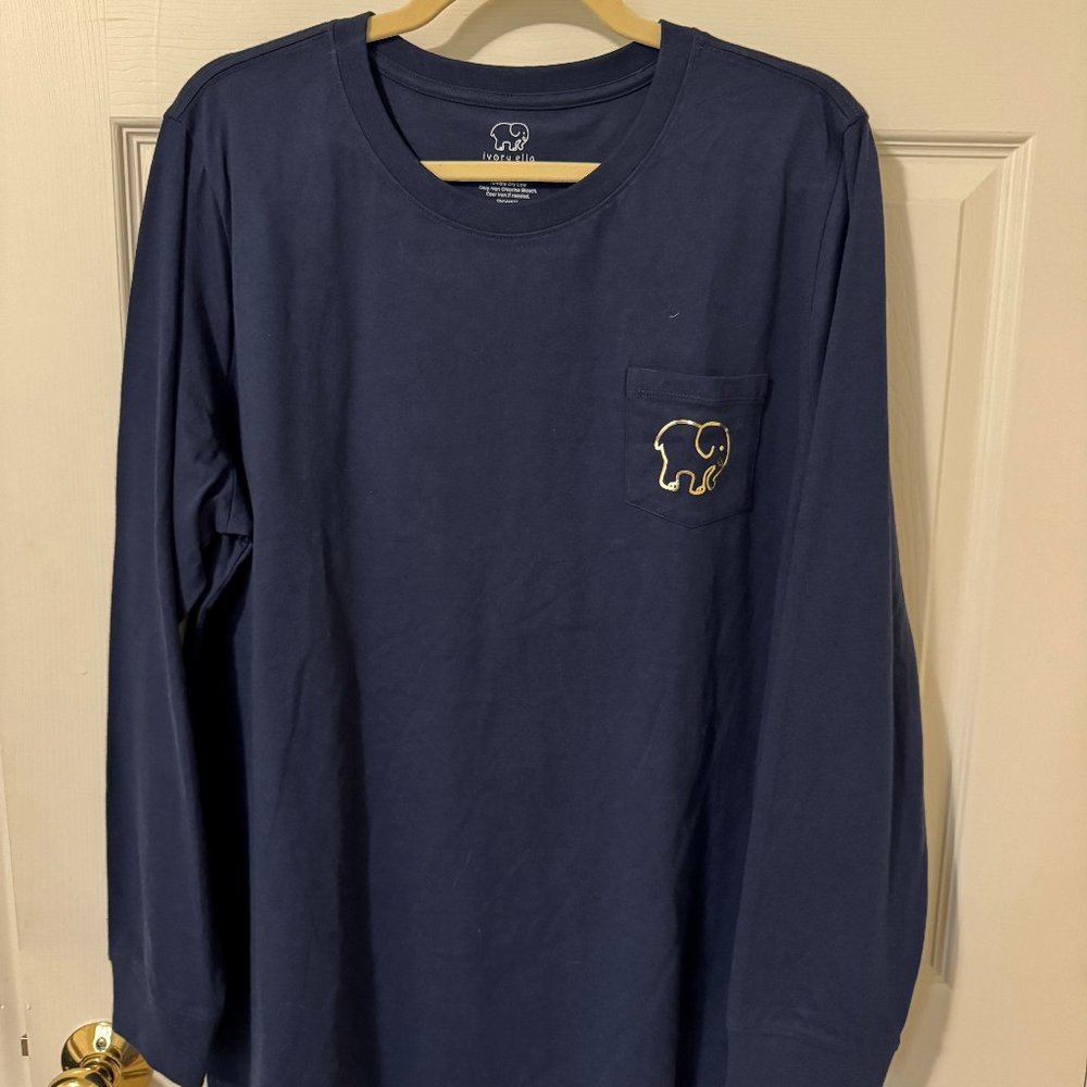 Ivory Ella Navy Long Sleeve